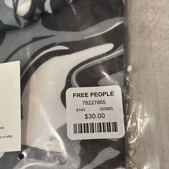 NWT Women's Free People Tights - Time Warp Pattern - Black/Grey/White - One Size - Picture 11 of 12